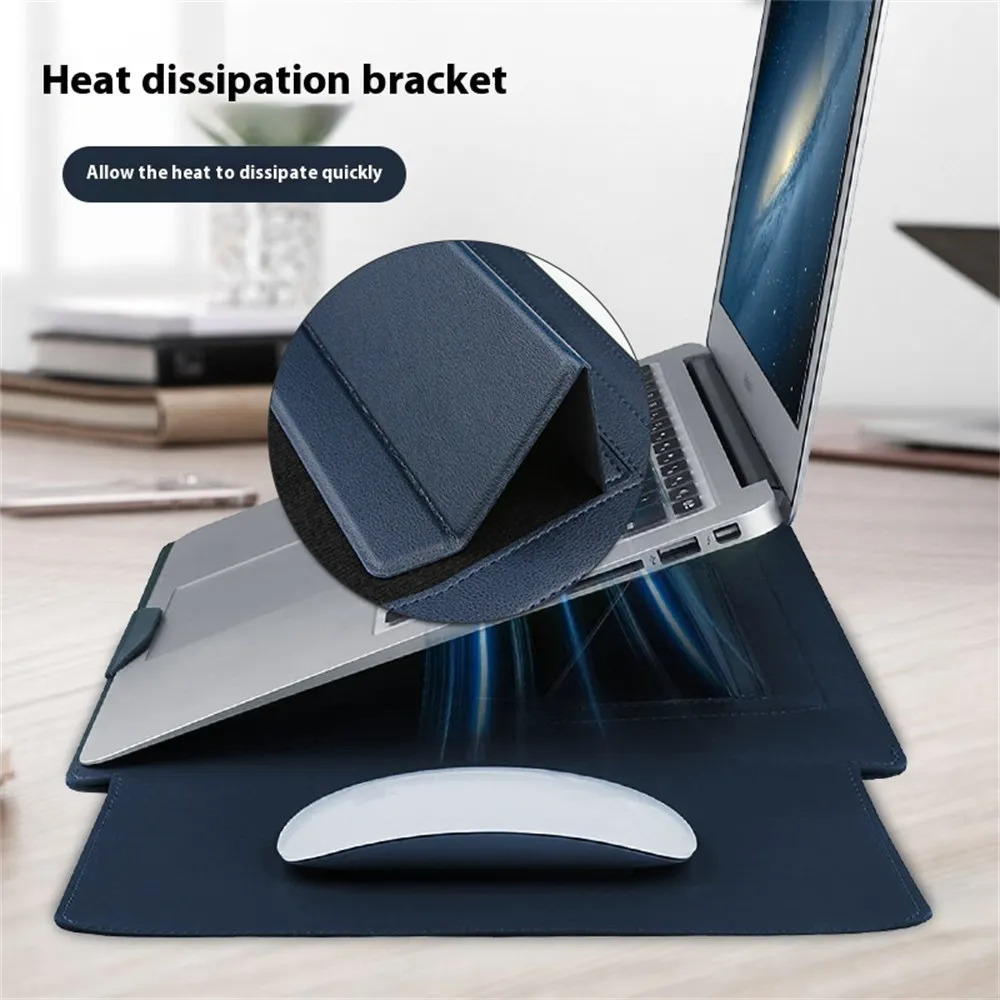 PU Leather Laptop Computer Sleeve Case Bag Stand Cover Pouch Man Women 13 14 15 156 16 inch for Air HP 251103