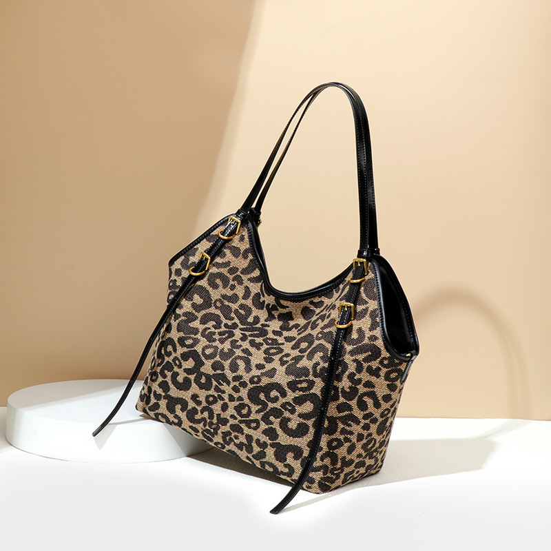 Leopard Shoulder Bag for Women er Handbag Purse Clutch Bucket Bag Trendy PU Leather Causal Travel Tote Bag 241122