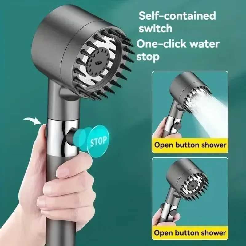 High Pressuri Filter Shower 3-mode Adjustable Spray with Massage B Rain Faucet Bathro Accessories Y251103