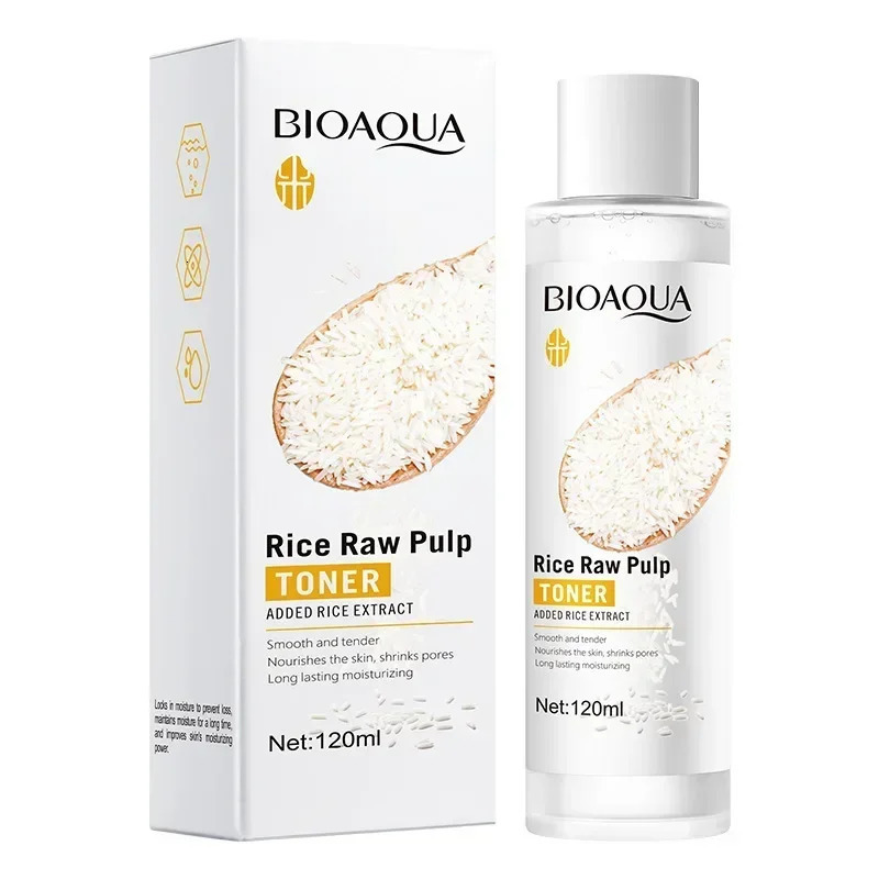BIOAQUA 6pcsset Rice Raw Pulp Skin Care Set Face Cream Essence Facial Cleanser Toner Korean Face Care 251030