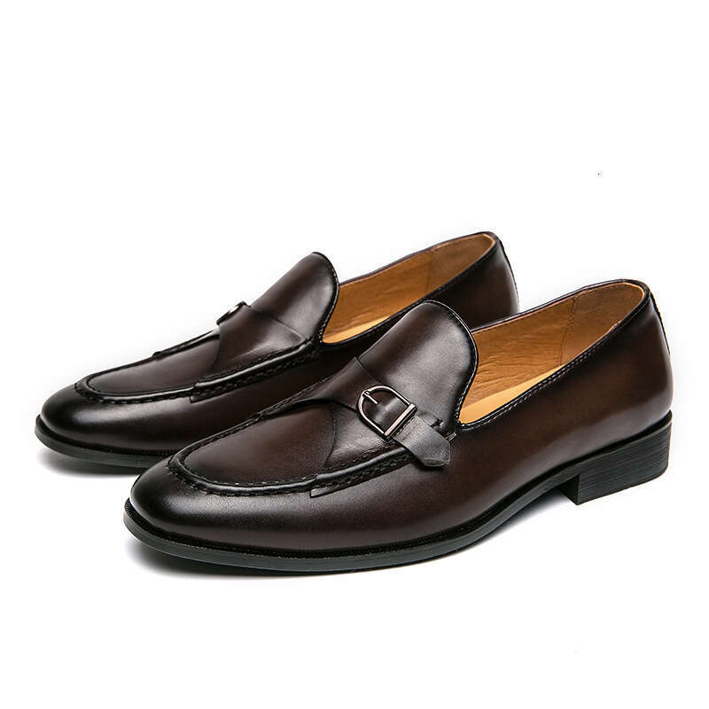 Men's in plus size, new casual fashionable British style, set foot shoes, trendy one-step leather shoes