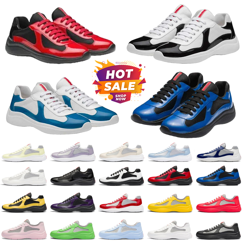 Designer Sneakers Mens womens cup shoes classic shoes leather nylon outdoor trainers green yellow fashion Sports Trainer shoes chaussures schoenen 36-47