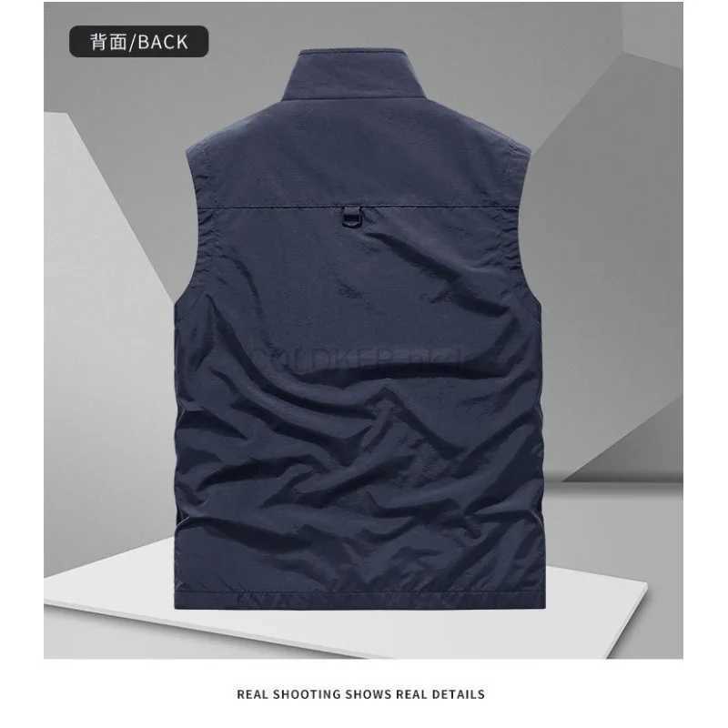 2025 Outdoor Leisure Vest Mens New Multi-Pocket Breathable Outdoor Cargo Jacket Coat High-Quality Design Hiking Fishing Vest X250403