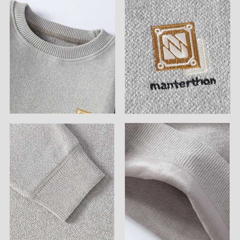 Mens Knitted Sweater Heavyweight Plus Fleece Thickened Chenille Warm Winter Casual Pullover High Quality Luxury Outwear SweaterT251103