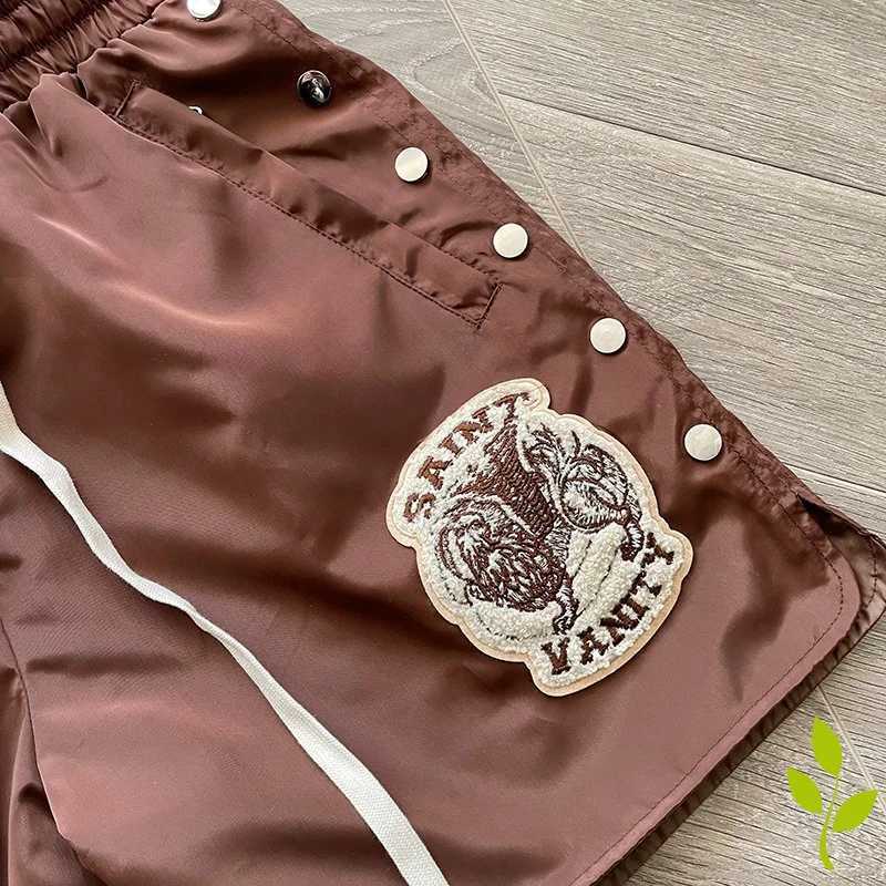 Summer High Quty Embroidered Saint Vanity Shorts Casual Sports Pants with Breasted Sweatpant for Men and Women X250403