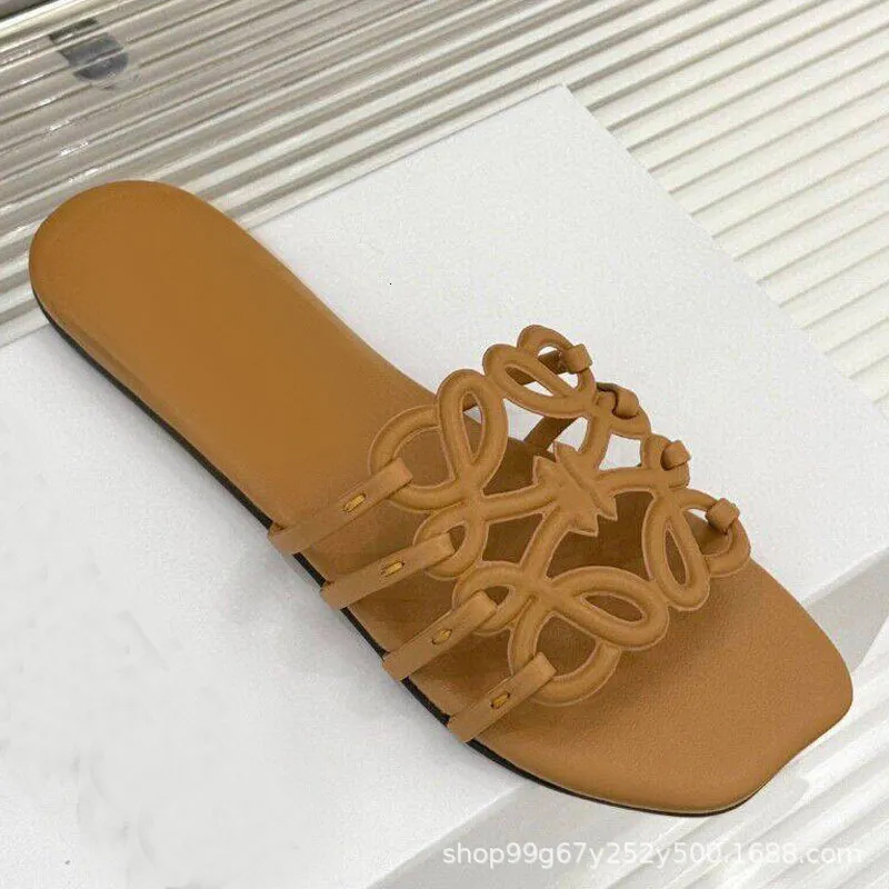 high quality Designer slippers 25s hot Spring/Summer New Product Fairy Slippers Geometric Hollow Carving Square Fashionable and Personalized Small Dra