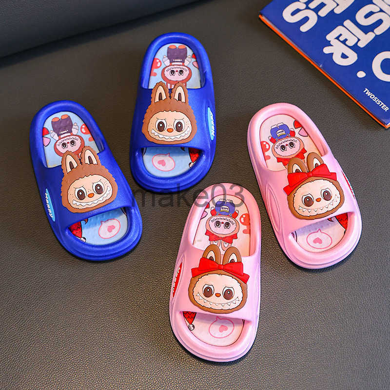 Labu childrens slippers summer boys and girls cartoon anti slip children home indoor bathroom overseas J250403