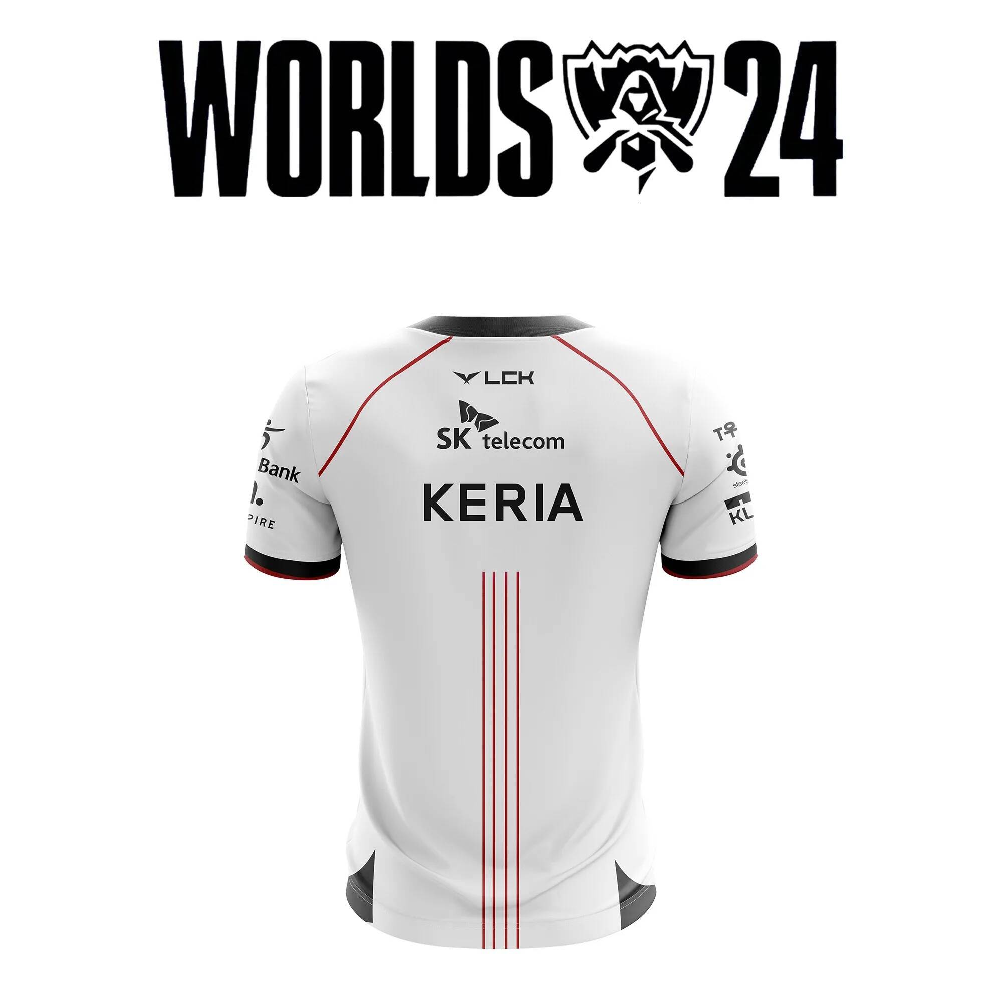 Ddmytues 2024 New T1 Esports Team Uniform T-Shirt League Of Legends World Finals Jersey T Shirt Lol Games Faker Fan Support Men Clothes Jackets