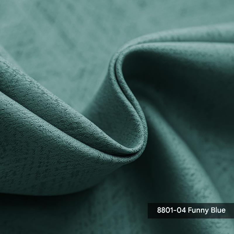 B439 Manufacturers wholesale thickened curtain fabric solid color splicing blackout soundproof living room finished fabric flannel curtain