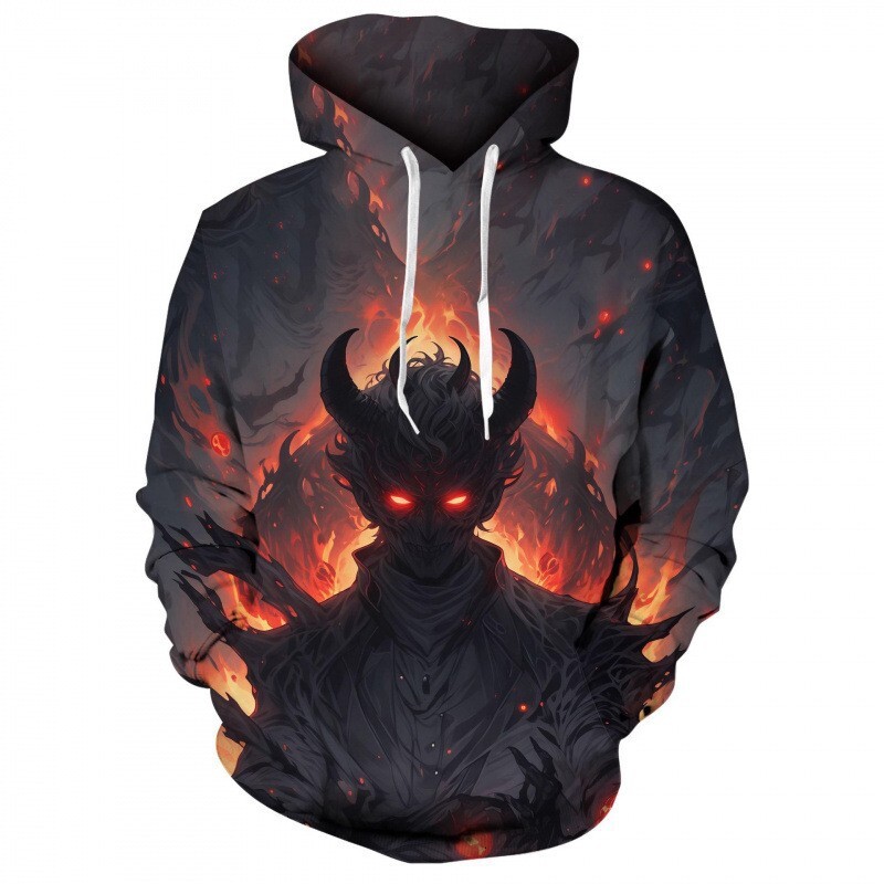 Designer Luxury 2025 European And American Halloween Men's Sweatshirt New Style Ghost Face Fashion Print Christmas Series Hooded Sweatshirt