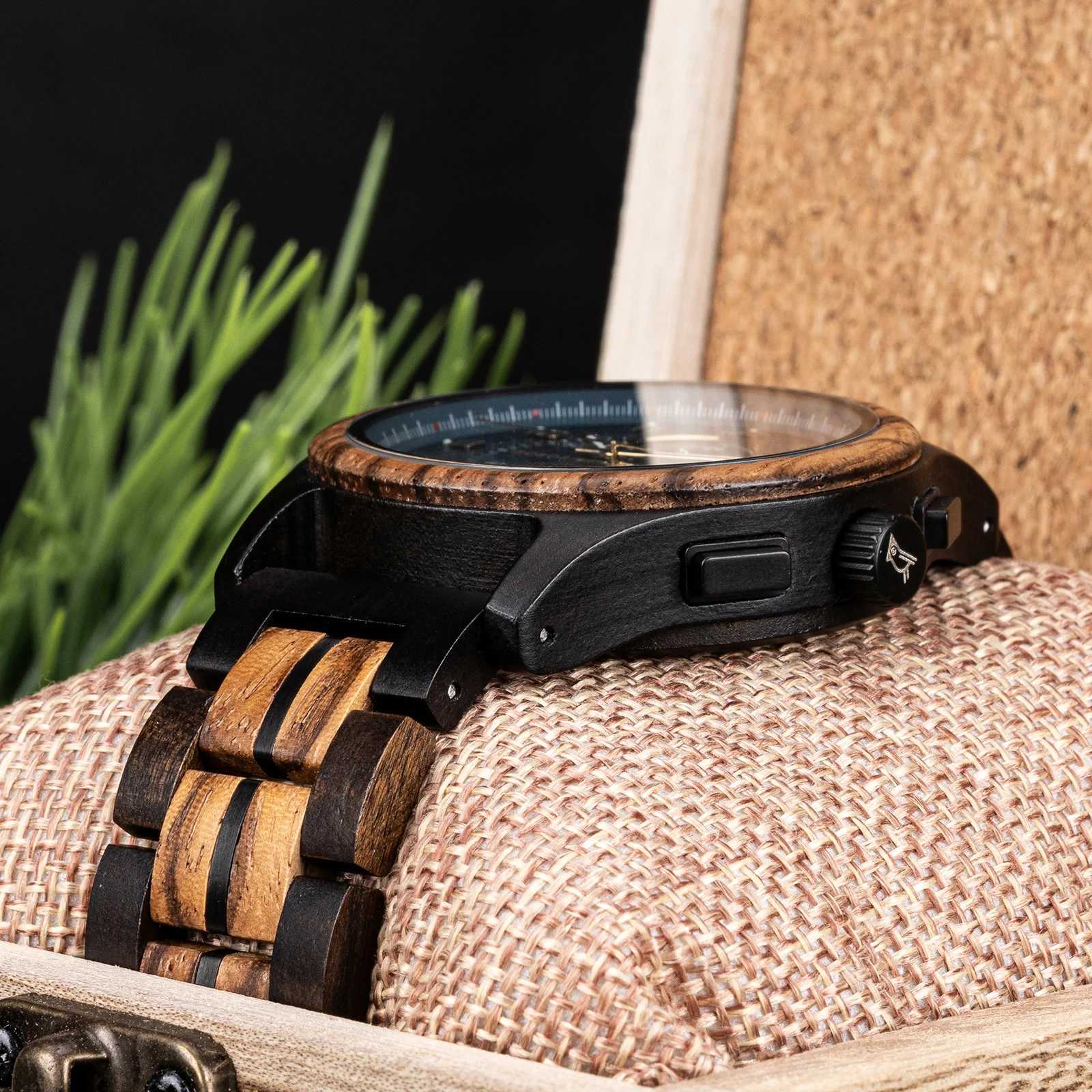 BOBO BIRD Watch Wood Wristwatch Man Handcrafted Vintage New Wooden Quartz Watch With Stylish Natural Wood Watch Unique CustomW251104