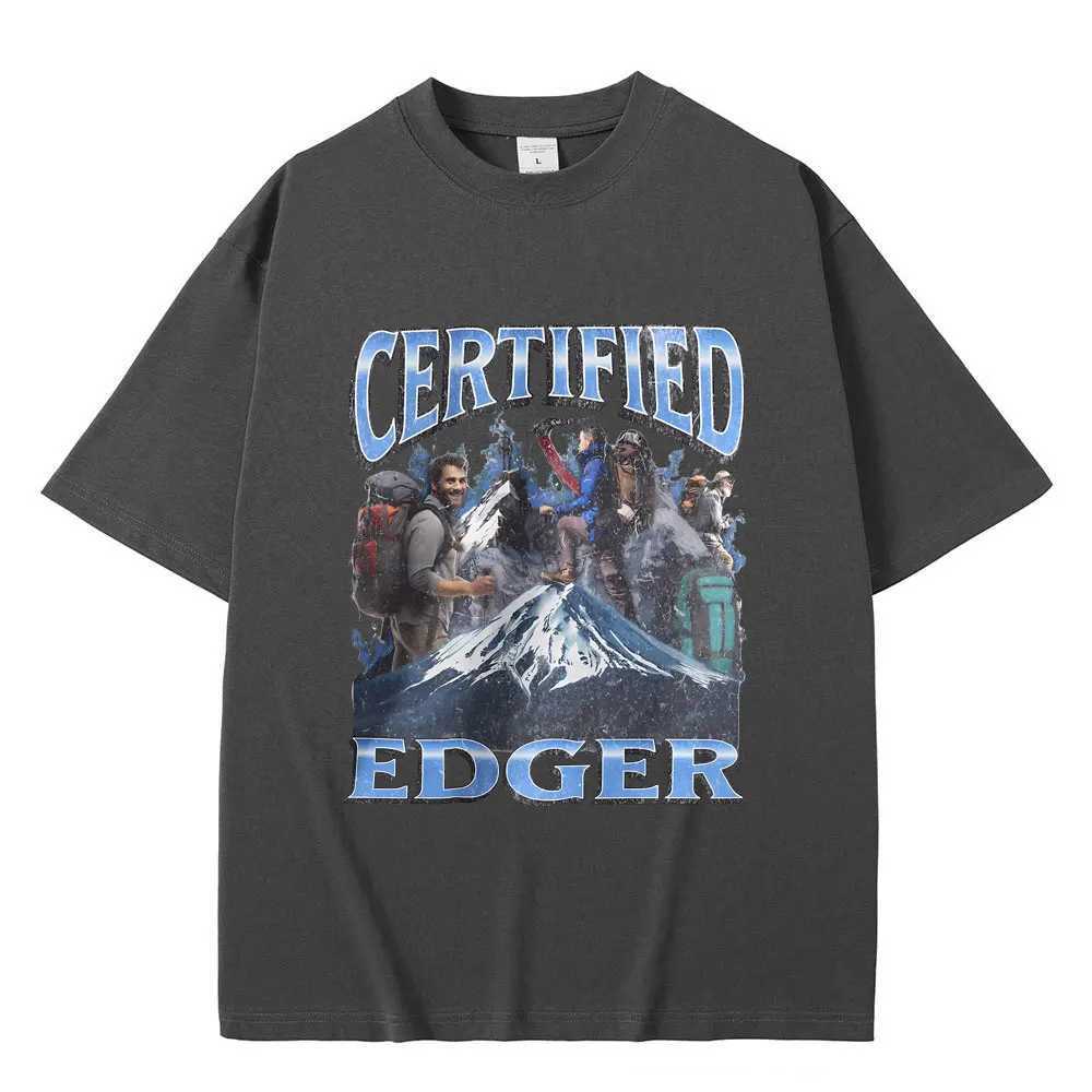 Funny Offensive Mountain Hiker Graphic T Shirts Men Women Vintage Oversized Streetwear Male Fashion Casual Pure Cotton T-shirt X2504031