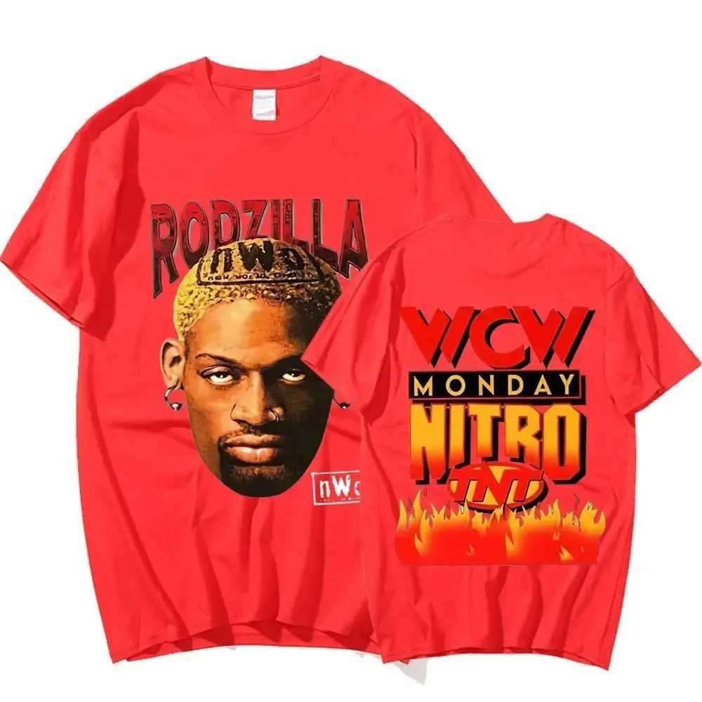 Dennis Rodman double-sided printed T-shirt mens hip-hop mens basketball T-shirt mens casual retro T-shirt W250402
