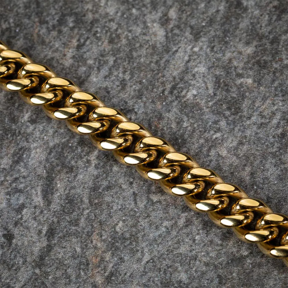 Drop Miami Cuban Link Bracelet 79 for Men Women 5X Layered Steel 6mm16mm Width Lifetme Warranty Non Rust 251103