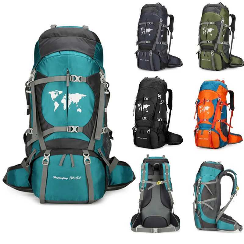 Oxford Cloth Hiking Backpack 70 Litre High Capacity Outdoor Travel Camping StandC250407