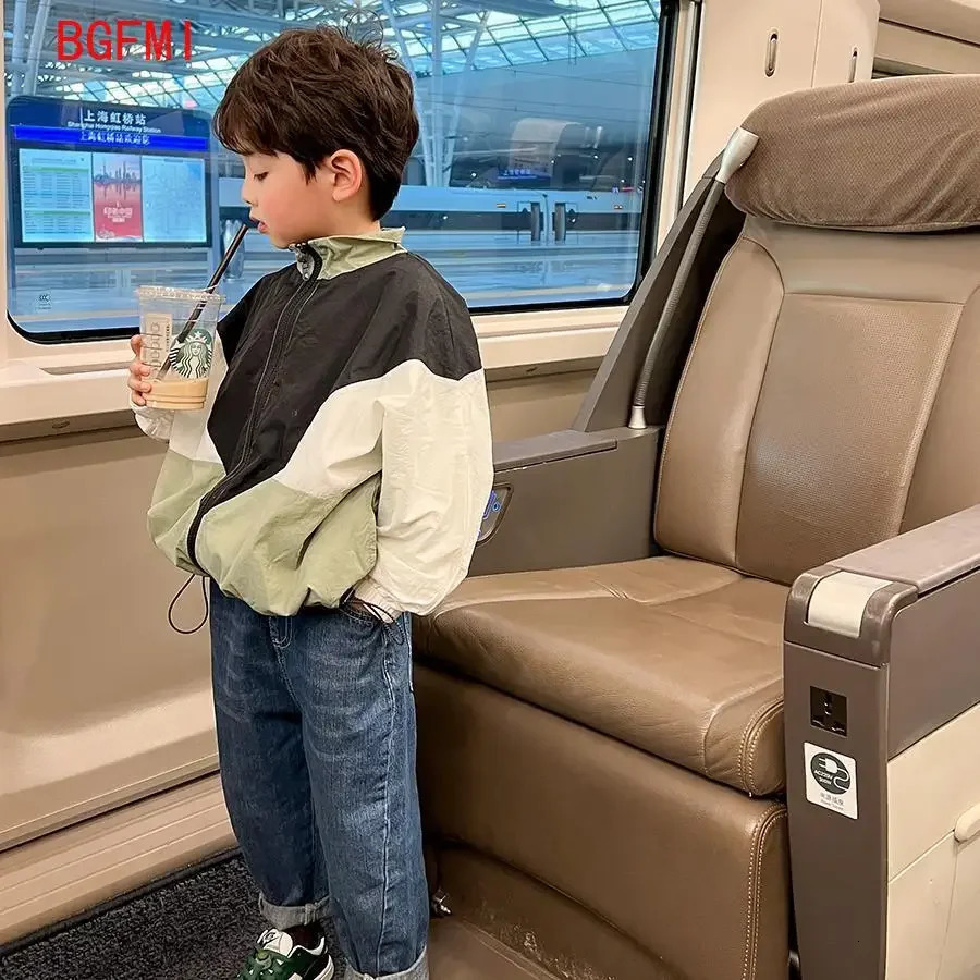 Childrens comparison Sunscreen clothing coat stand collar spring summer thin youth jacket childrens top 250325z