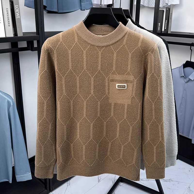 Winter New Arrival Hot Sales Half High Collar Mens Knitted Sweater Luxury Quality Thicken Soft Warm Pullovers Fashion MenswearT251103