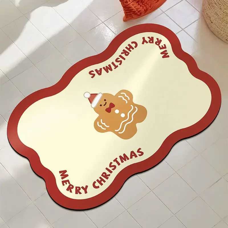 VIKAMA Christmas Elements Home Floor Mat Bathroom Waterproof Non-Slip Foot Mat Indoor And Outdoor Door Mat Christmas Decorations C251103