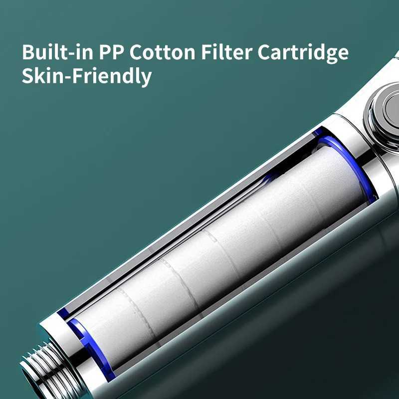 High Pressure Shower with Filter Handheld Adjustable 6 Speed Water Outlet Shower Large Flow Bathro Accessories Y251103