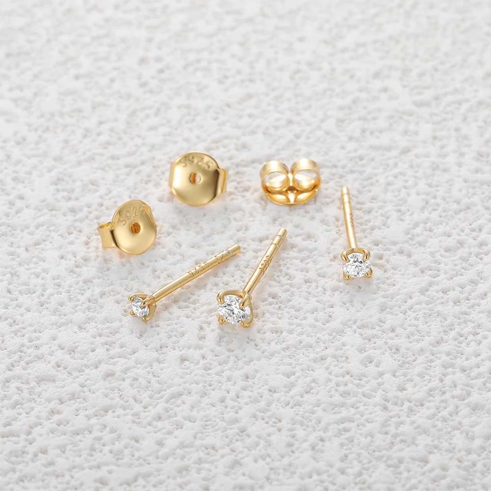925 Sterling Sier m 0.3 Carat Cl Moissanite Diamond Earring Set Brilliant Stud Earrings For Wen 3Piece Set jewelryC250402