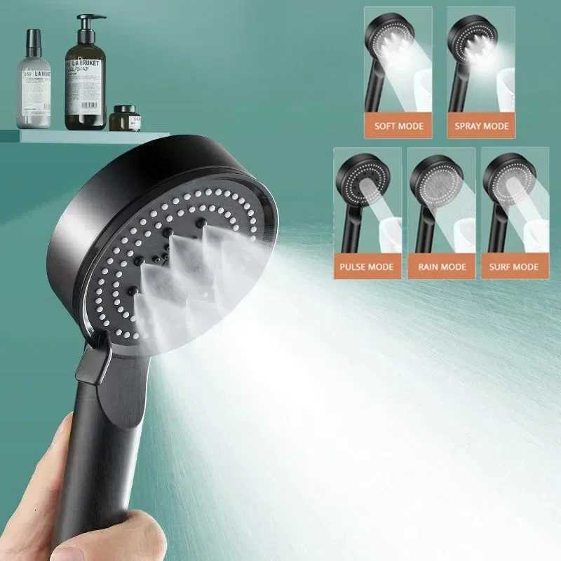 Booster Shower 5 Modes Household Adjustable High Pressure Water Massage Shower Handheld Spray Shower Bathro Supplies Y251103