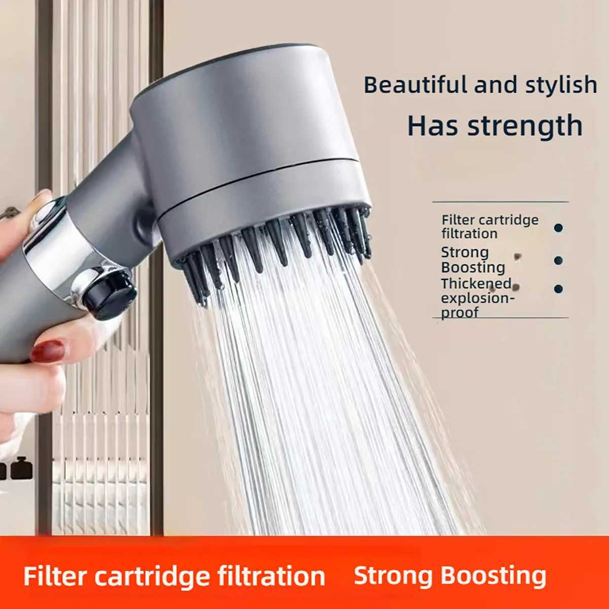 3speed hand shower with filter Highpressure hand shower 3 water modes ABS durable material Suitable for bathros Y251103
