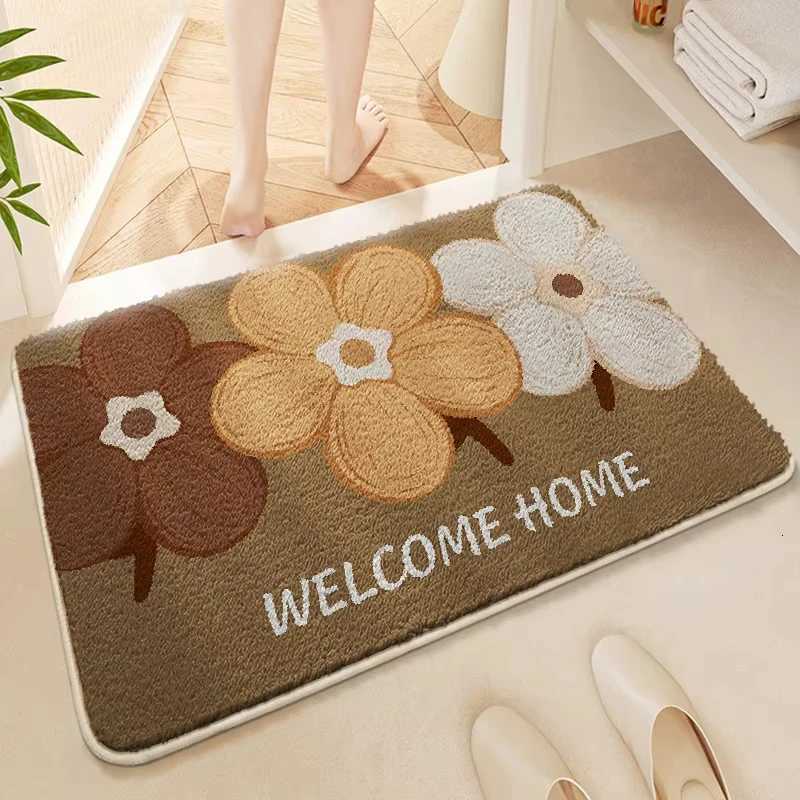 VIKAMA Bathroom Water-Absorbing Carpet Entrance Hall Imitation Cashmere Rug Bathroom Dirt-Resistant Door Mat Home Decoration C251103