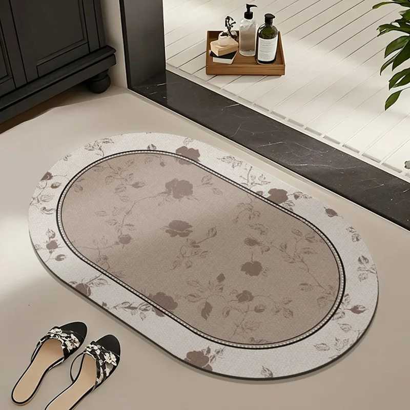 Bathroom floor mat non slip foot mat at the entrance of the bathroom soft diatomaceous earth mud absorbent and dirt resistant C251103
