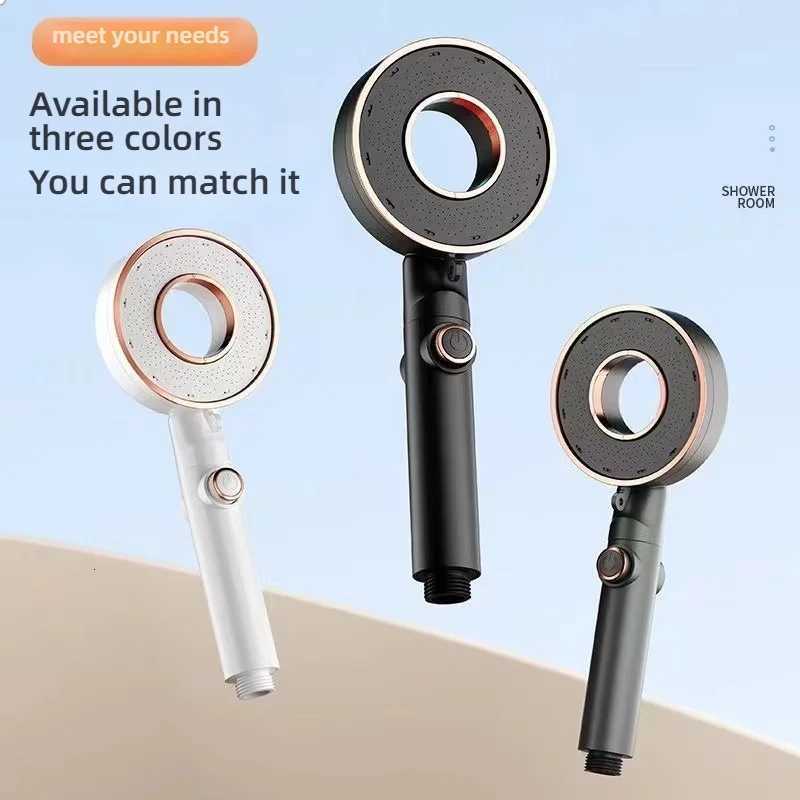 High Pressure Shower 3 Modes Adjustable Showers Water Saving OneKey Stop Water Spray Nozzle Bathro Faucet Accessorie Y251103