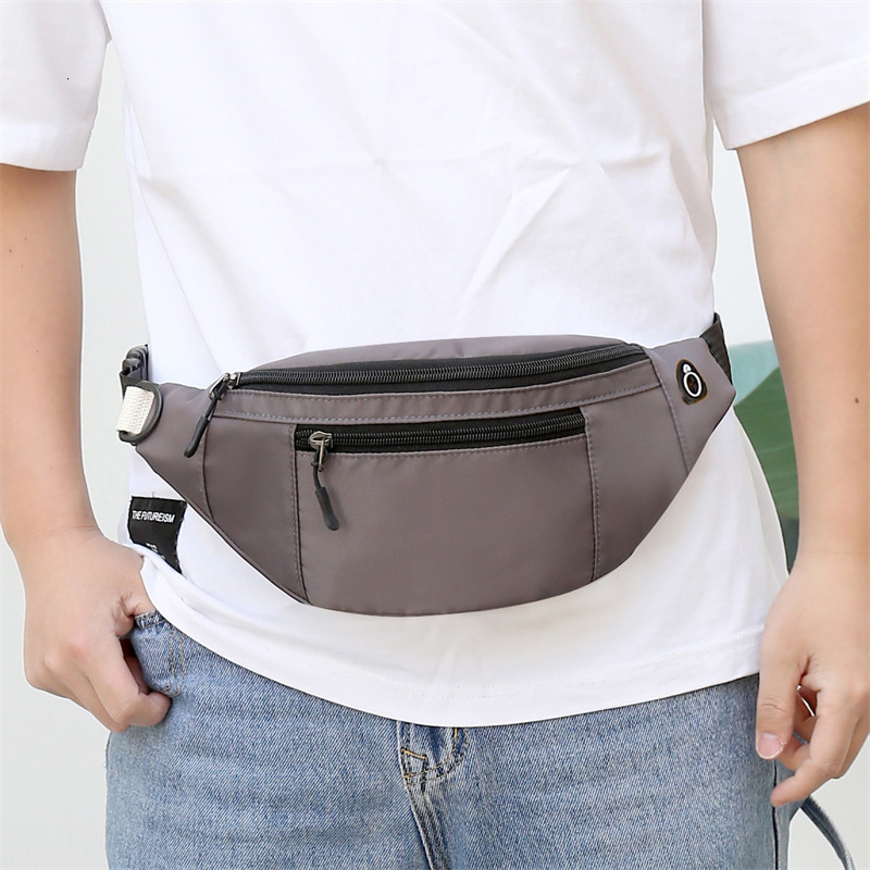New Korean Style Fashion Waist Bag Simple Multifunctional Single Shoulder Crossbody Bag Outdoor Oxford Cloth Coin Phone Bag 201118
