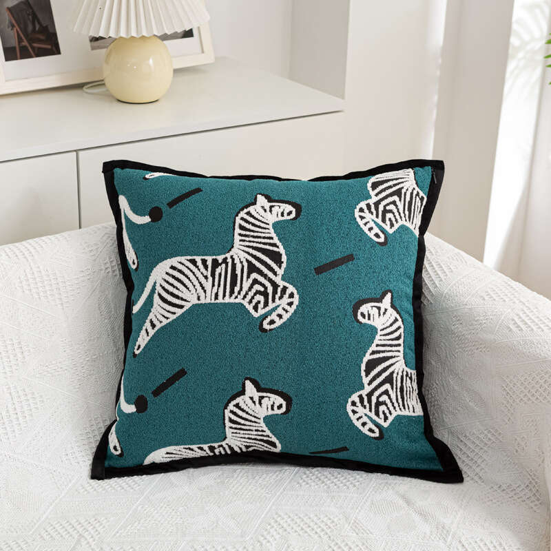 Modern Minimalist Cartoon Pony Pillowcase Embroidery Model Living Room Lumbar Support Sofa Bay Window Cushion New Pillow