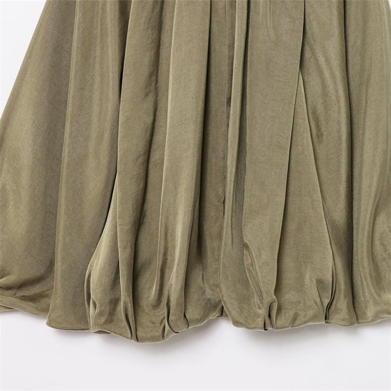 2025 Spring New Product: Women's Puff Decoration Pilot Jacket Coat with Collar, Long Sleeve Zipper Decoration