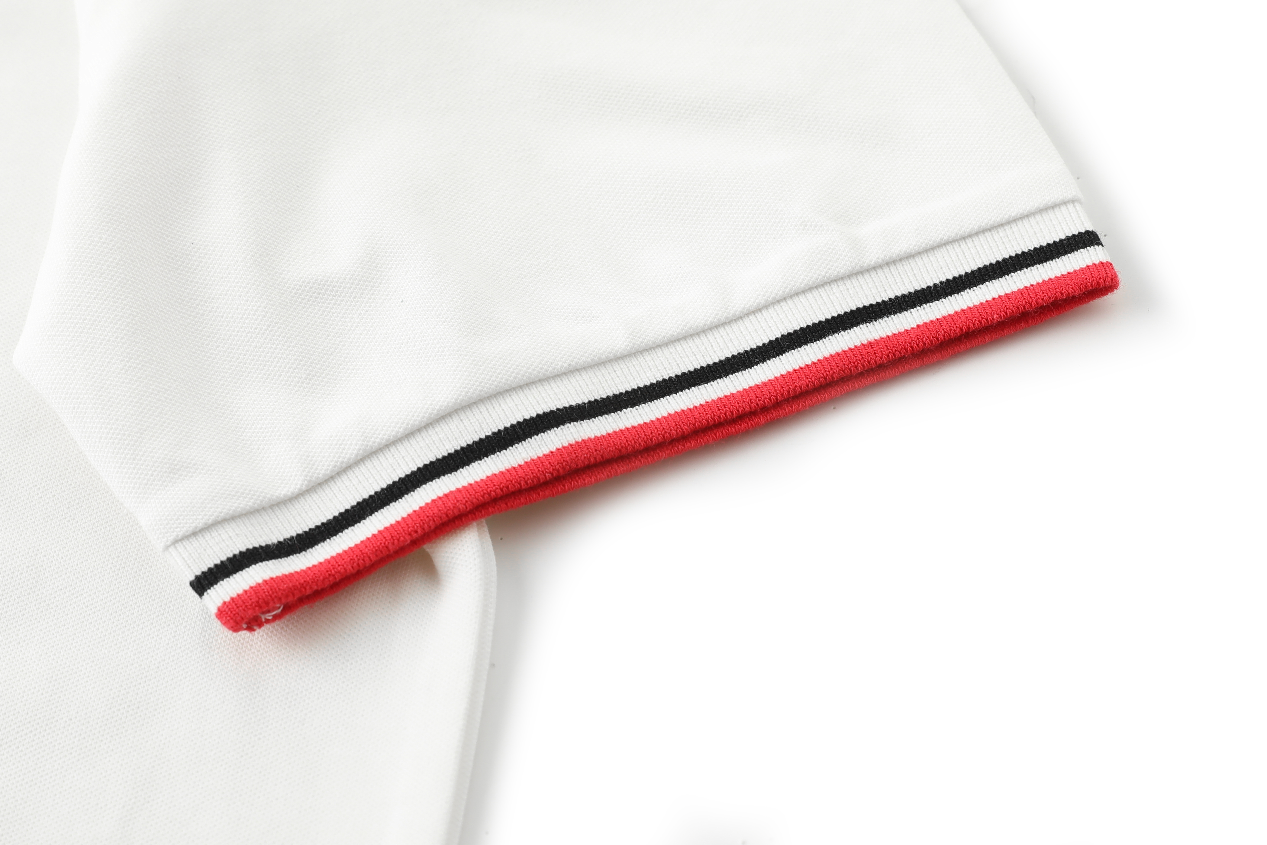 LENLOUES Men's Polo Shirt | White Short Sleeve Polo with Striped Collar & Cuffs, Casual Business Golf Top for woman LNS-1020