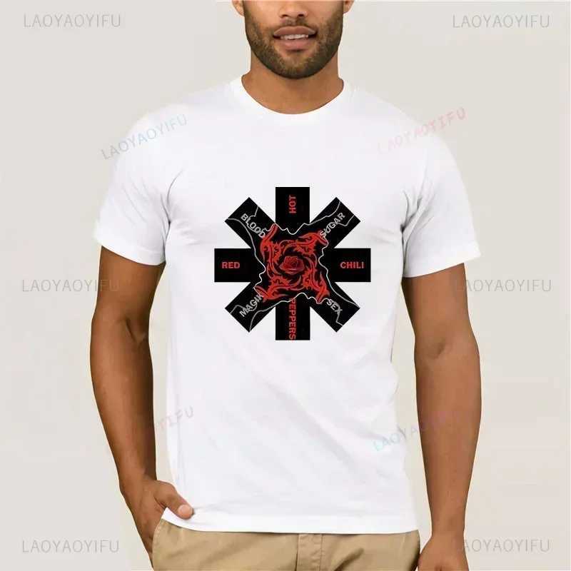 2024 RHCP Rock Band Unisex T Shirt Red Hot Chili Peppers Amazing T-shirts Retro Lounge Band Red Sea Op Hip-hop Tees X250403