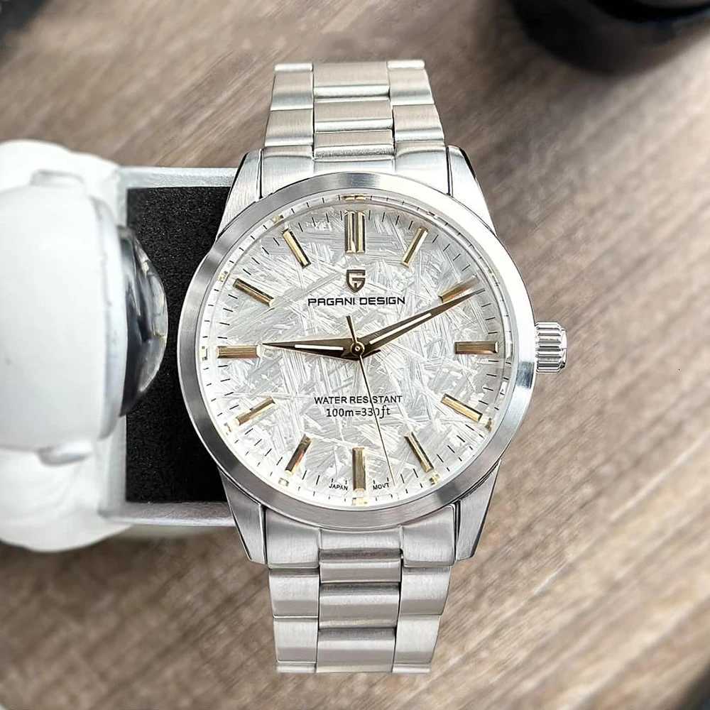 PAGANI DESIGN 40MM Meteorite dial Men Quartz Watches Luxury Business Sapphire 316L Stainless Steel 100M Waterproof Watch For MenW251104