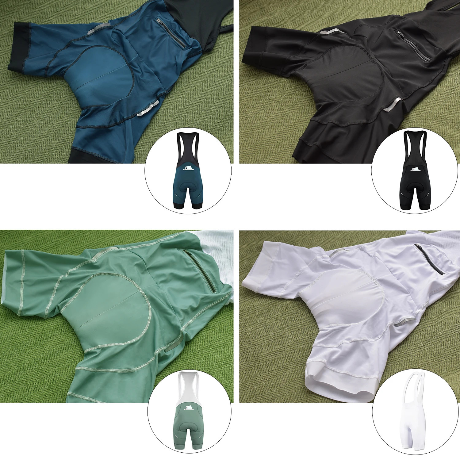 Phtxolue Cycling Bib Shorts Men Women AntiLoss Zipper Pocket 6H 500KM Mountain Pro Bicycle Bike Short Black Green Cycling Short 251031