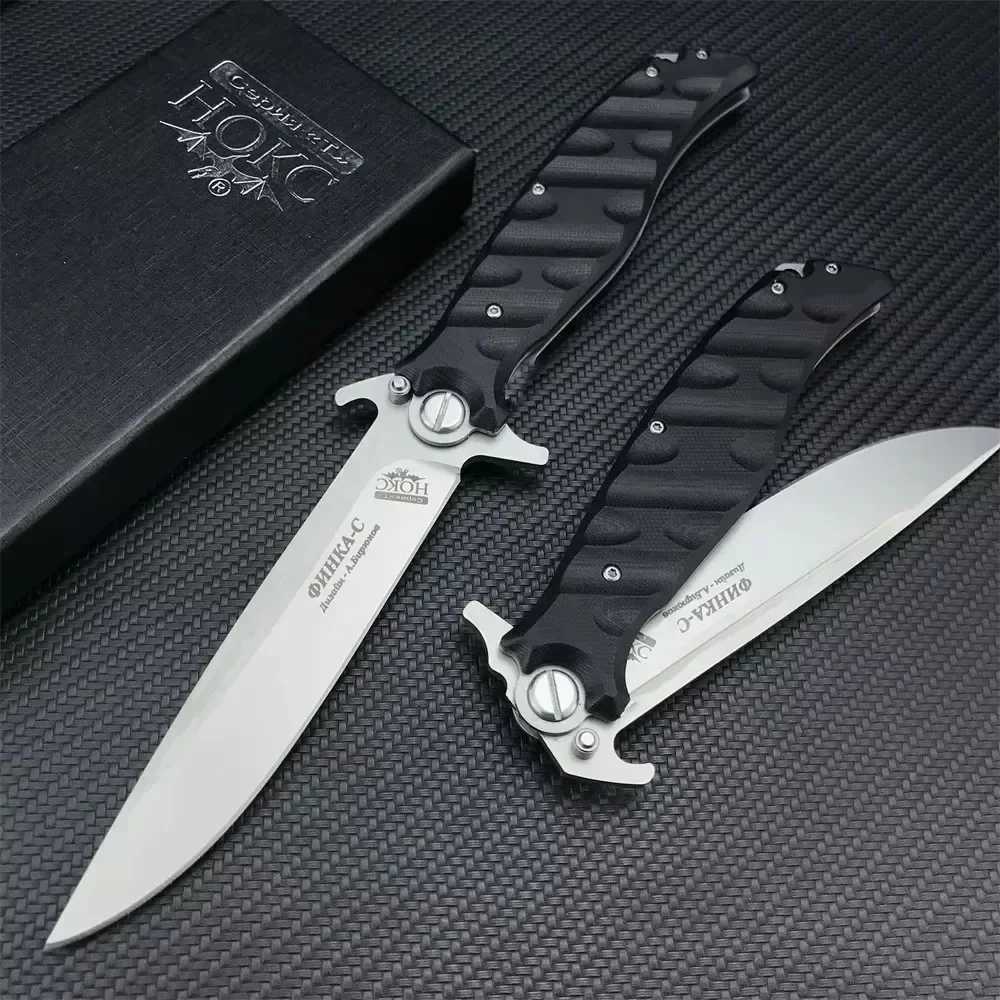 Russian HOKC ball bearing folding knife D2 steel knife G10 handle outdoor knife tactical multi tool portable survival knifeT250402
