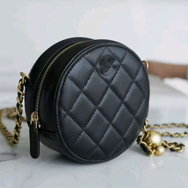 designer shoulder bag for women small purse round bag designer purse 10A high quality crossbody bag coin purses luxury handbag fashion leather clutch handbags black