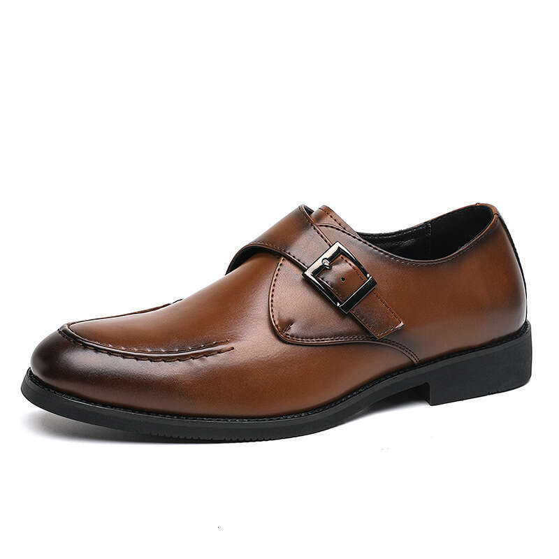 Spring low cut one foot lazy oversized men's round toe fashionable business shoes, outdoor small leather shoes