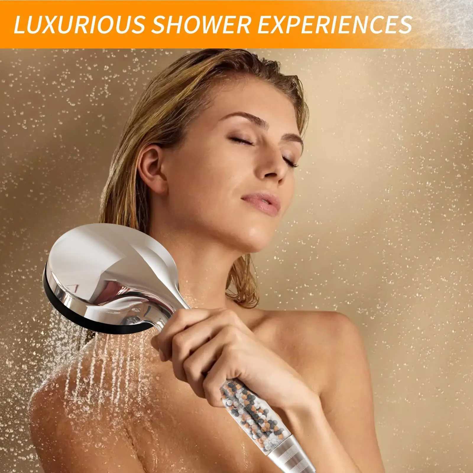 Bathro Handheld 5speed Adjustment Filter Booster Shower Negative Ion Hard Water Softening Shower Set Y251103qw