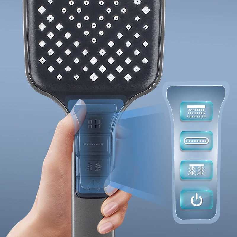 7 Modes Large Shower Adjustable One Key Stop Bathro Highpressure Watersaving Shower Mixer Nozzles Bathro Accessories Y251103