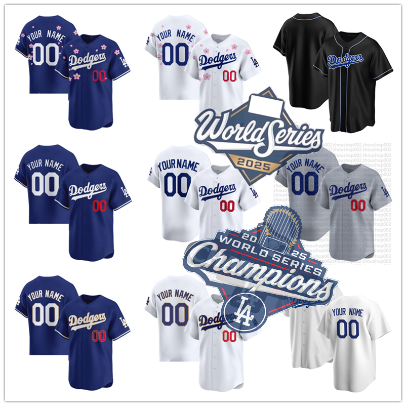 2025 Custom Dodgers Jersey Shohei 17 Ohtani Mookie 50 Betts 18 Yamamoto Freddie 5 Freeman 34 Valenzuela 11 Smith Men Women Youth Baseball Jerseys