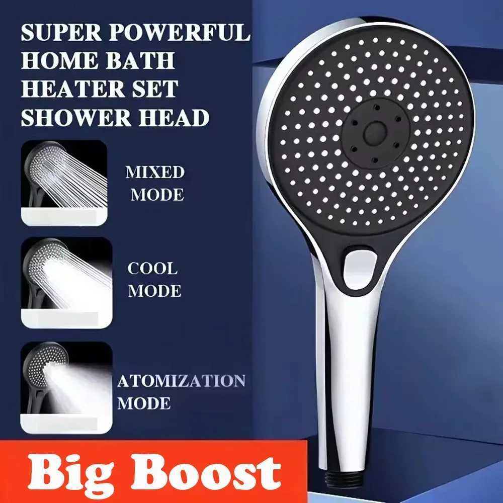 Massage Rainfall Shower 3 Modes High Pressure Handheld Shower Bathro Shower Water Saving Spray Nozzle Y251103