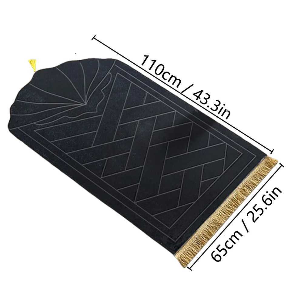 Thickened sponge prayer mat with tassel embossed prayer mat soft and easy to carry can be used in many scenes C251103
