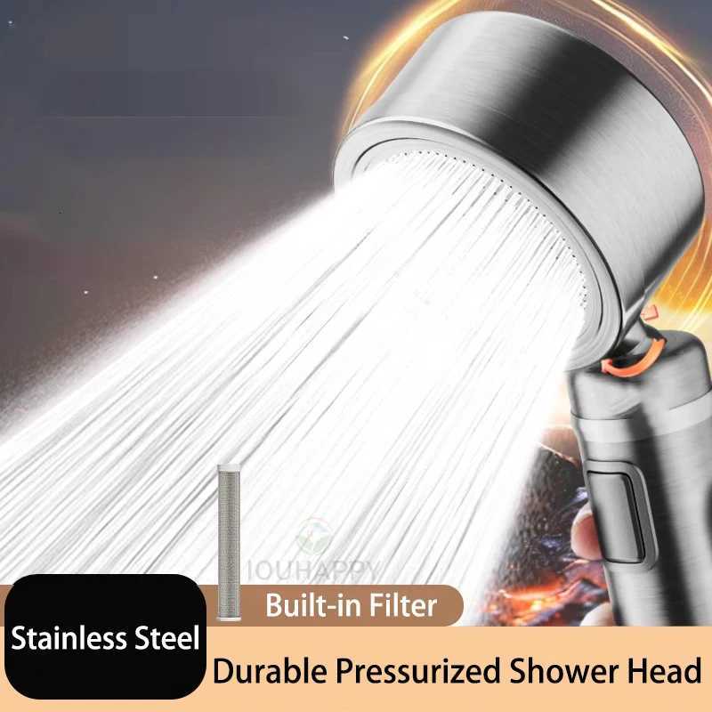 Portable Shower High Pressure Stainless Steel Water Saving Handheld Shower s Large Flow He Bathro Accessories Y251103