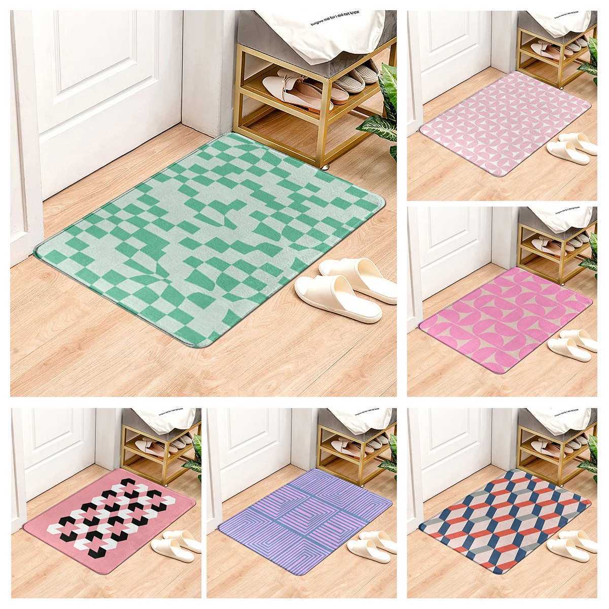 Minimst Geometry Non-Slip Door Mat 60x 90cm Living Room Bathroom Absorbent Floor Mat Home Decorative Multi Size Floor Mat C251103