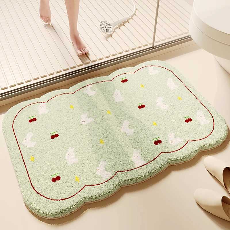 Absorbent bathroom floor mat imitation cashmere carpet toilet door floor mat C251103