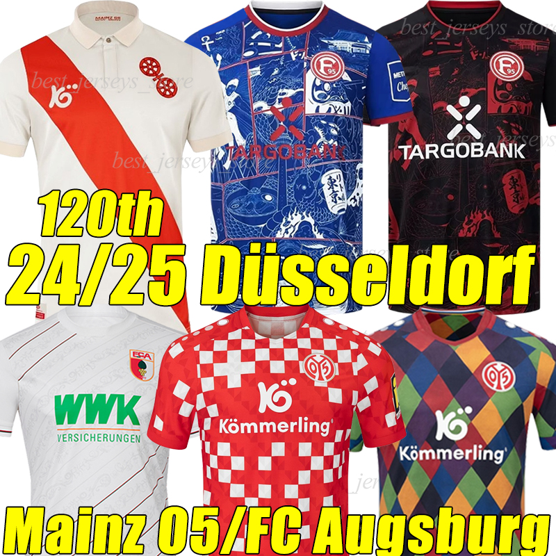 24/25 Fortuna Dusseldo Soccer Jerseys Mainz 05 120th Fastnacht FC Augsburg Football Shirts KOWNACKI NIEMIEC SCHMIDT BURKARDT SIEB KOHR ESSENDE TIETZ CLAUDE-MAURICE