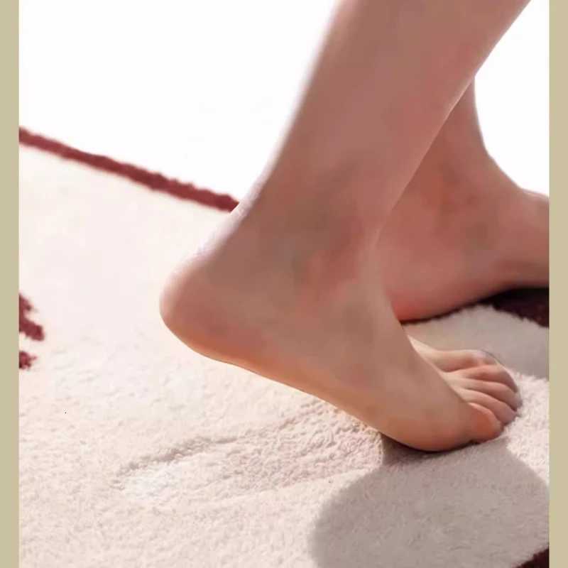 Thicked Coral Velvet Bathroom Mat Carpet Shaped Absorbent Mat Toilet Door Carpet Non-Slip Mat Absorbent Mats Toilet Foot Mats C251103