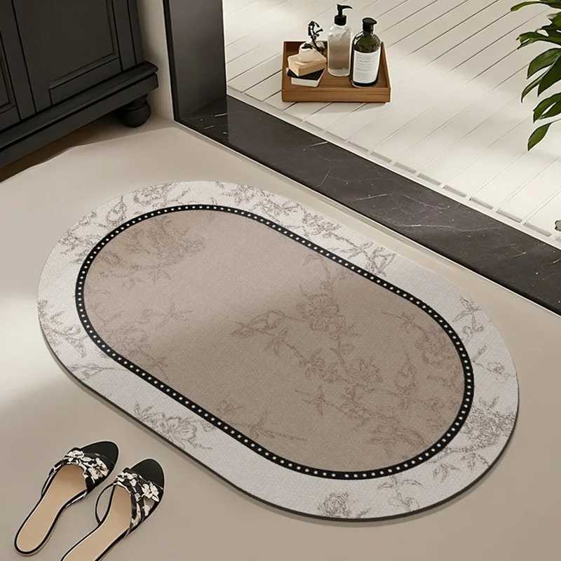 Bathroom floor mat non slip foot mat at the entrance of the bathroom soft diatomaceous earth mud absorbent and dirt resistant C251103